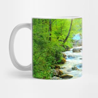 Mystic sun illuminating the Ambro river with gleaming waters Mug